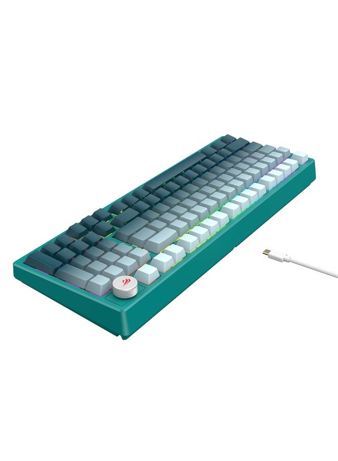 Havit KB899L 97-Key Mechanical Keyboard – RGB Backlit, Jixian Red Switches, USB-C, Compact Design & Professional Gaming Performance - Image 4